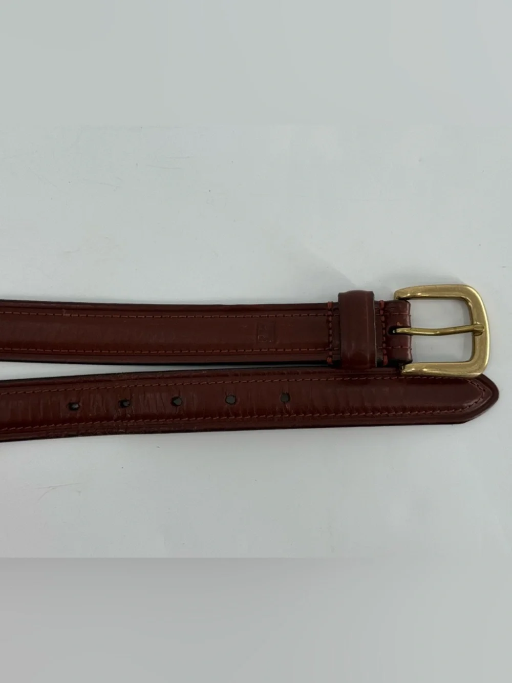 Chaps Vintage Brown Leather Belt 36‎